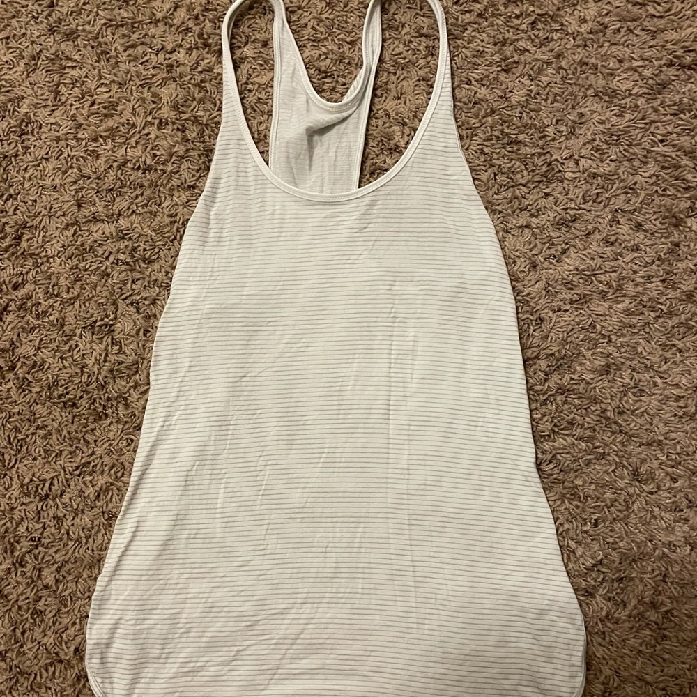 Lululemon White/Gray Tanktop